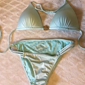 VS aqua blue push-up triangle bikini